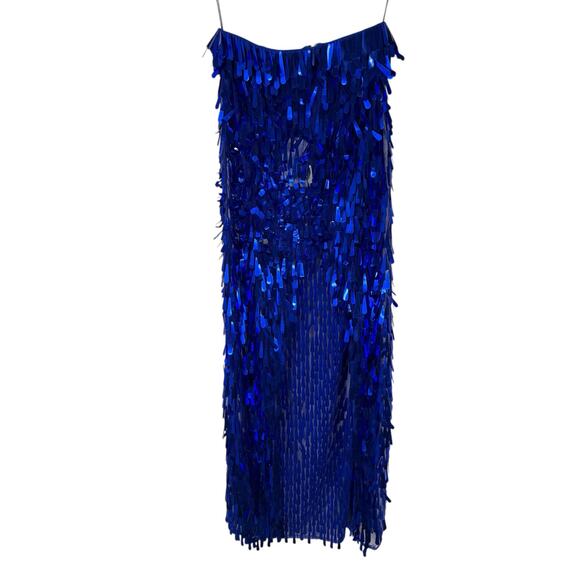 Mariandree Gaitan Grettel Skirt Sequin Embellished Evening Statement Blue Sz XS - Picture 5 of 9